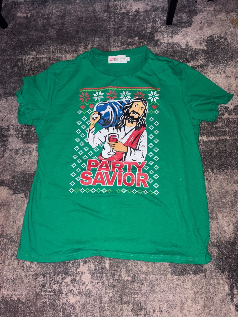Green 'Party Savior' Short Sleeve Tee